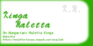 kinga maletta business card